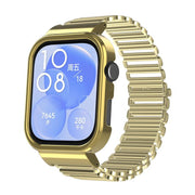 For Huawei Watch Fit3 Hollow Chain Metal Frame Watch Band(Gold)