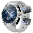 GT97 1.53 inch Round Screen 2 in 1 Bluetooth Earphone Silicone Strap Smart Watch Supports Bluetooth Calls(Silver) - free shipping - PMC TechLife - Order now!