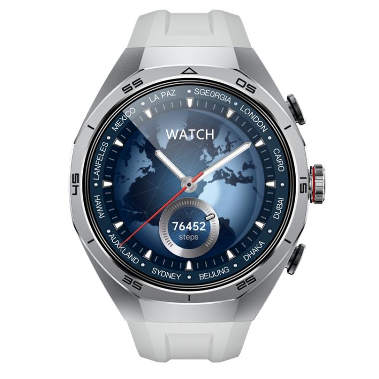 GT97 1.53 inch Round Screen 2 in 1 Bluetooth Earphone Silicone Strap Smart Watch Supports Bluetooth Calls(Silver)