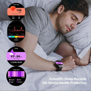 GT97 1.53 inch Round Screen 2 in 1 Bluetooth Earphone Leather Strap Smart Watch Supports Bluetooth Calls(Black)