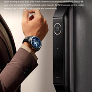 GT97 1.53 inch Round Screen 2 in 1 Bluetooth Earphone Leather Strap Smart Watch Supports Bluetooth Calls(Black)