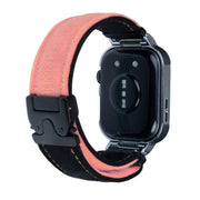 For Huawei Watch Fit3 Brushed Metal Silver Frame Watch Band(Black Peach)