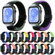 For Huawei Watch Fit3 Brushed Metal Silver Frame Watch Band(Black Blue)