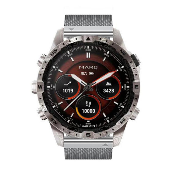 For Garmin Watch 26mm Milanese Dual Section Magnetic Metal Watch Band(Silver)