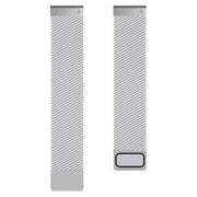 For Garmin Watch 26mm Milanese Dual Section Magnetic Metal Watch Band(Silver)