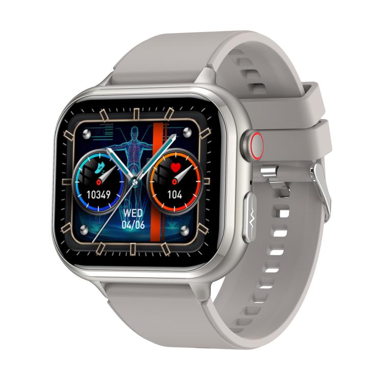 TK17 1.91 inch Horizontal Screen Silicone Strap Smart Watch Supports ECG Electrocardiogram(Grey)