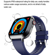 TK17 1.91 inch Horizontal Screen Silicone Strap Smart Watch Supports ECG Electrocardiogram(Black)
