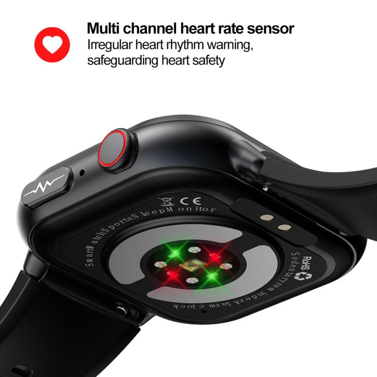 TK17 1.91 inch Horizontal Screen Leather Strap Smart Watch Supports ECG Electrocardiogram(Brown)