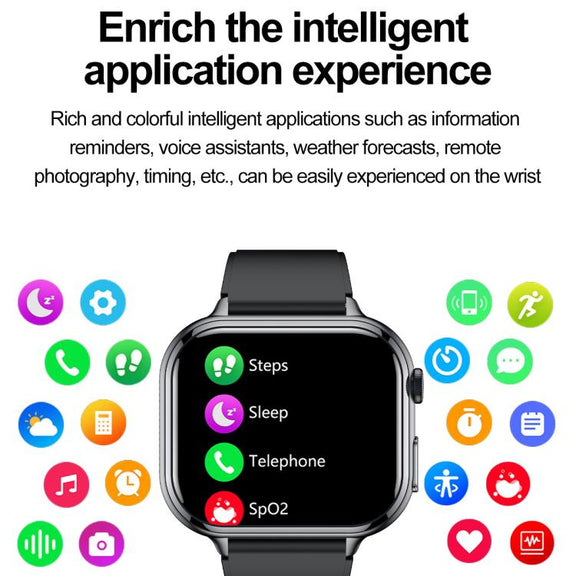 TK17 1.91 inch Horizontal Screen Steel Strap Smart Watch Supports ECG Electrocardiogram(Silver)