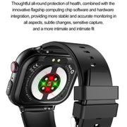 TK17 1.91 inch Horizontal Screen Steel Strap Smart Watch Supports ECG Electrocardiogram(Silver)