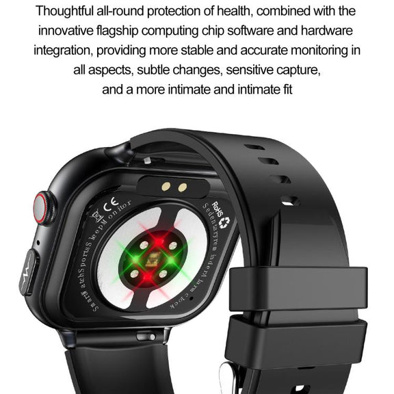 TK17 1.91 inch Horizontal Screen Steel Strap Smart Watch Supports ECG Electrocardiogram(Silver)