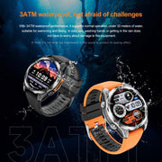 HD300 1.43 inch AMOLED Screen Silicone Strap Sports Smart Watch Supports Blood Oxygen Detection(Black)
