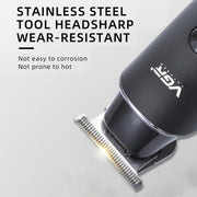 VGR V-937 LED Digital Display Salon USB Electric Hair Clipper(Black)