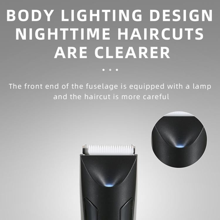 VGR V-951 IPX5 LED Digital Display Portable Light USB Hair Clipper(Black)