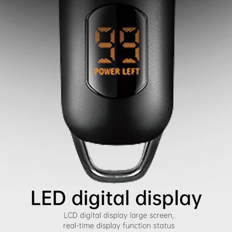 VGR V-971 Graffiti Design LED Digital Display USB Electric Hair Clipper(Black)