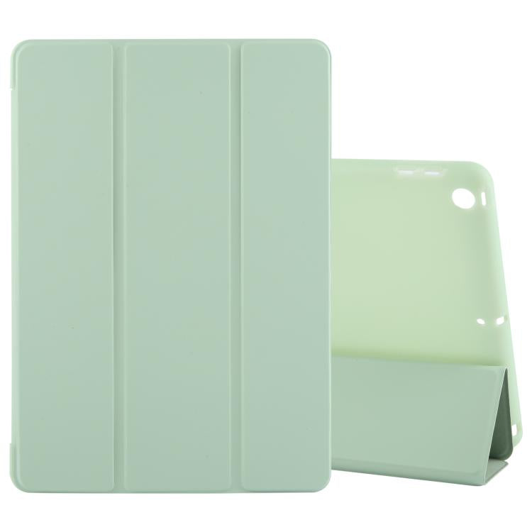 For iPad 10.2 2021 / 2020 / 2019 GEBEI 3-folding Holder Shockproof Flip Leather Tablet Case(Green)