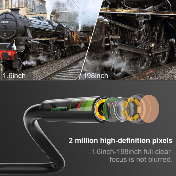 8mm 1080P IP68 Water-resistant 4.3 inch Screen Single Camera Digital Endoscope, Line Length:2m