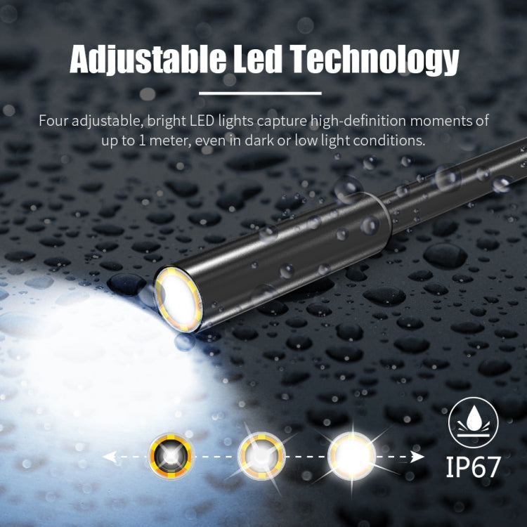 8mm 1080P IP68 Water-resistant 4.3 inch Screen Single Camera Digital Endoscope, Line Length:2m