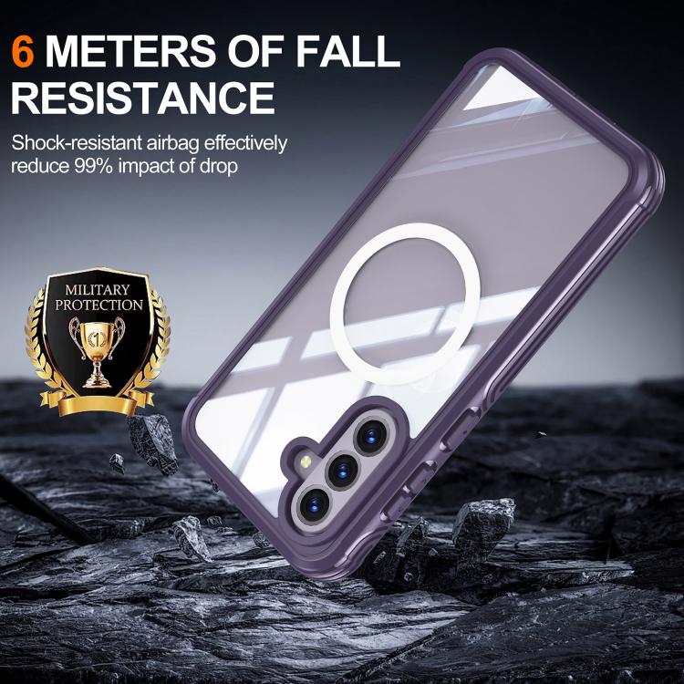 For Samsung Galaxy A36 / A56 RedPepper Tempered Glass MagSafe Phone Case(Purple)