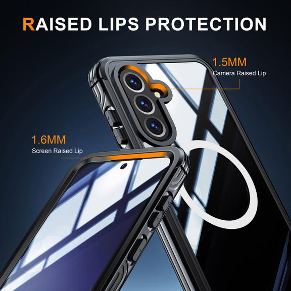 For Samsung Galaxy A36 / A56 RedPepper Tempered Glass MagSafe Phone Case(Black)