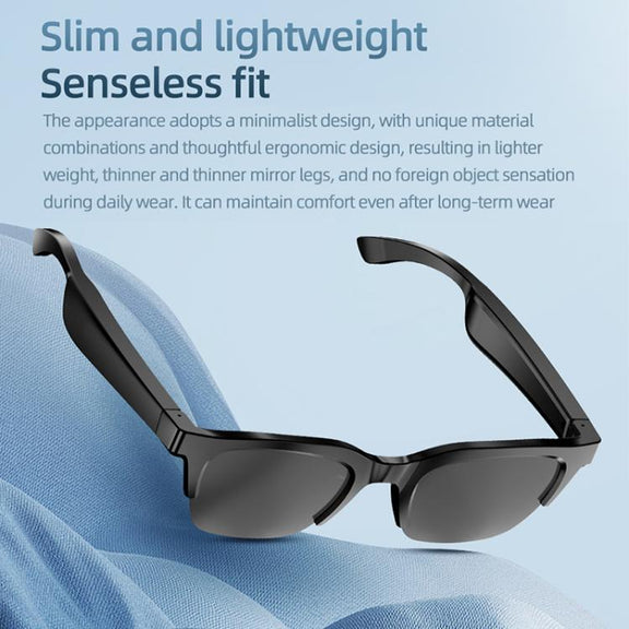 E60 ENC Noise Reduction Smart Audio Bluetooth Glasses(Transparent)