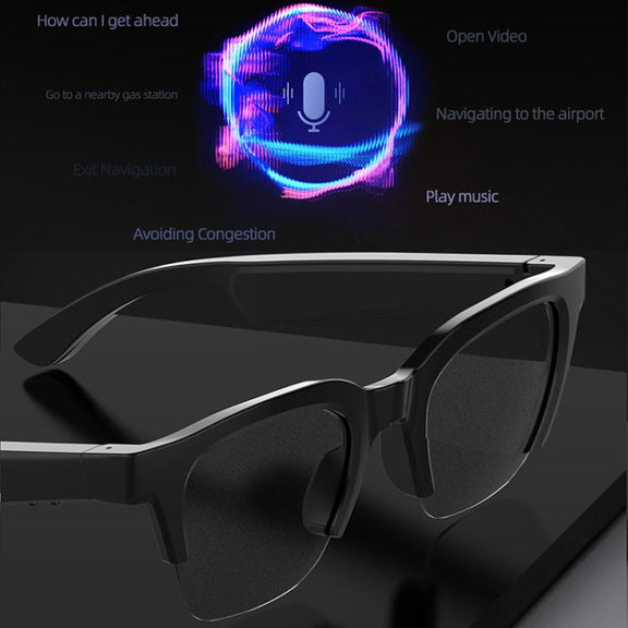 E60 ENC Noise Reduction Smart Audio Bluetooth Glasses(Black)