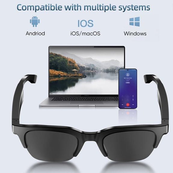 E60 ENC Noise Reduction Smart Audio Bluetooth Glasses(Transparent)