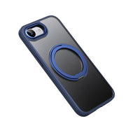 For iPhone 16e Frosted 360 Degree MagSafe Magnetic Holder Phone Case(Blue)