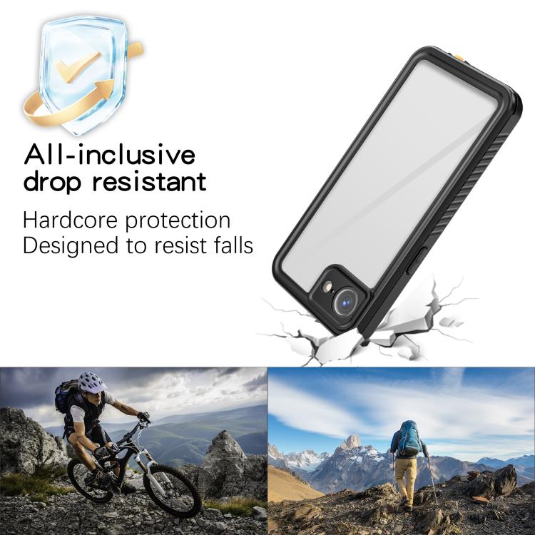 For iPhone 16e RedPepper Water-resistant Phone Case(Black)