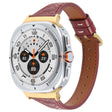 For Samsung Galaxy Watch Ultra 47mm / Ultra 2025 Metal Connector Heart-Shaped Embossed Leather Watch Band(Wine Red) - free shipping - PMC TechLife - Order now!
