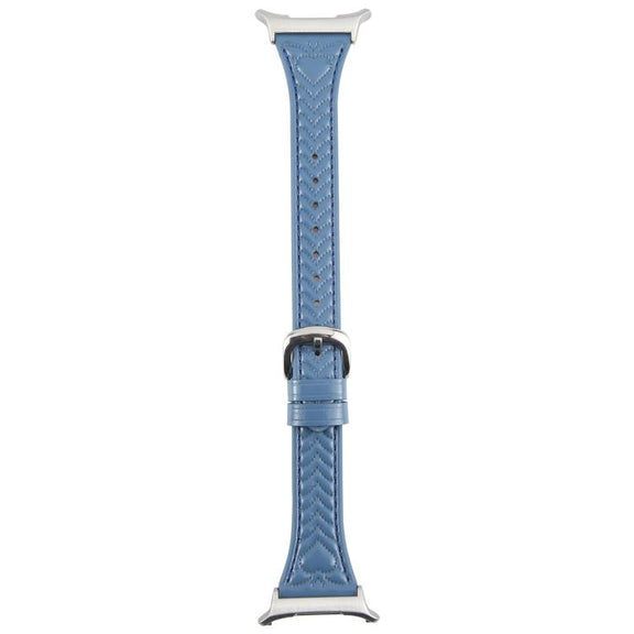 For Samsung Galaxy Watch Ultra 47mm Metal Connector Heart-Shaped Embossed Leather Watch Band(Cornflower Blue)