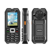 UNIWA M6000 Big Speaker Keypad Phone, 2.4 inch, Dual Flashlights, 21 Keys, SOS, FM, 4 SIM, GSM, Plug:US Plug(Black)