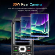 UNIWA M6000 Big Speaker Keypad Phone, 2.4 inch, Dual Flashlights, 21 Keys, SOS, FM, 4 SIM, GSM, Plug:US Plug(Green)
