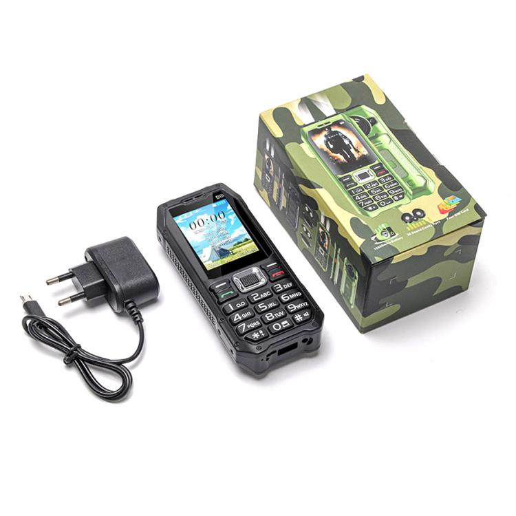 UNIWA M6000 Big Speaker Keypad Phone, 2.4 inch, Dual Flashlights, 21 Keys, SOS, FM, 4 SIM, GSM, Plug:EU Plug(Green)