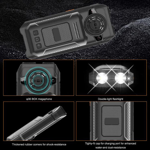 UNIWA M6000 Big Speaker Keypad Phone, 2.4 inch, Dual Flashlights, 21 Keys, SOS, FM, 4 SIM, GSM, Plug:US Plug(Green)