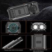 UNIWA M6000 Big Speaker Keypad Phone, 2.4 inch, Dual Flashlights, 21 Keys, SOS, FM, 4 SIM, GSM, Plug:US Plug(Black)