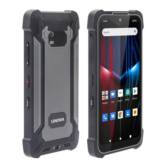 UNIWA P551 Handheld PDA Rugged Phone, 4GB+64GB, 5.5 inch Android 11 Mediatek MT6765 Helio P35 Octa Core, Network: 4G, Plug:UK Plug(Grey)