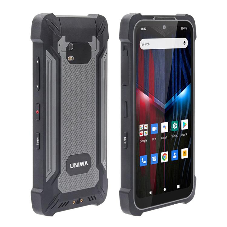UNIWA P551 Handheld PDA Rugged Phone, 4GB+64GB, 5.5 inch Android 11 Mediatek MT6765 Helio P35 Octa Core, Network: 4G, Plug:US Plug(Grey)