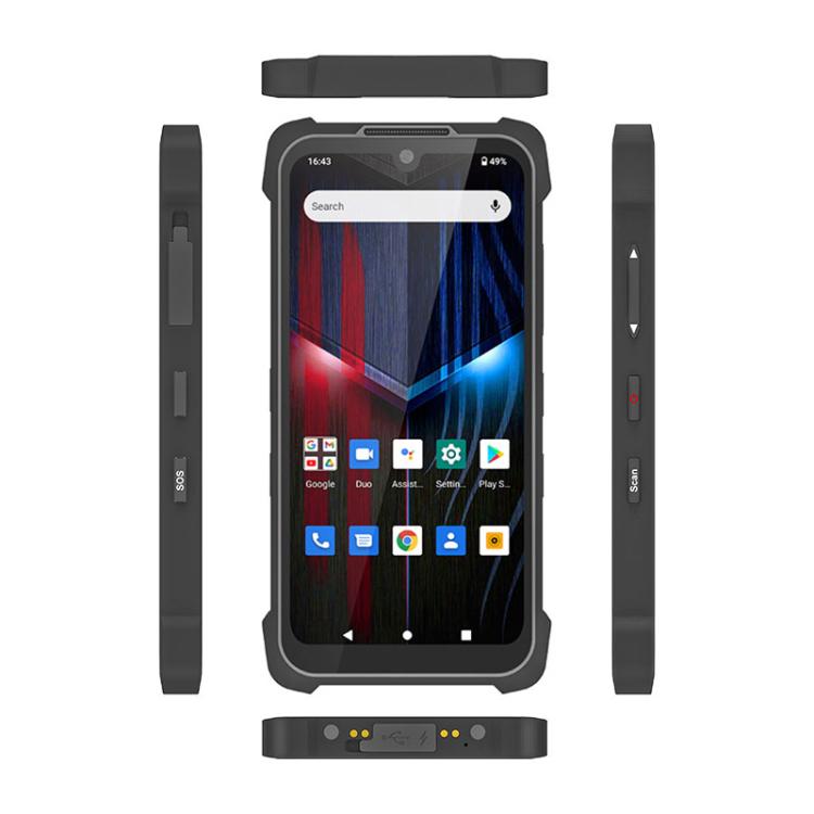 UNIWA P551 Handheld PDA Rugged Phone, 4GB+64GB, 5.5 inch Android 11 Mediatek MT6765 Helio P35 Octa Core, Network: 4G, Plug:EU Plug(Orange)