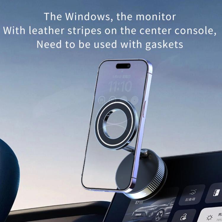 Q89 Foldable Vacuum MagSafe Magnetic Suction Cup Phone Holder(Silver)