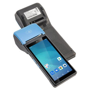 UNIWA V6P Thermal Label Printer Handheld PDA, 2GB+16GB, 5.45 inch Android 12 Mediatek MT6761 Quad Core, NFC, Network: 4G, Plug:UK Plug(Black Blue)
