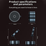 Q12 Foldable Vacuum MagSafe Magnetic Suction Cup Phone Holder(Black)