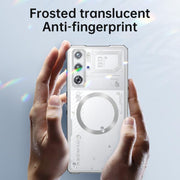 For ZTE nubia RedMagic 10 Pro / 10 Pro+ Alloy Frame Frosted Magnetic Single-sided Phone Case(Titanium)