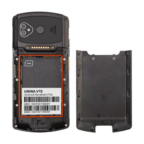 UNIWA V7S PDA Barcode Scanner Rugged Phone, 4GB+64GB, 5.7 inch Android 12 Mediatek MT6762 Octa Core, NFC, Network: 4G, Plug:US Plug(Black)
