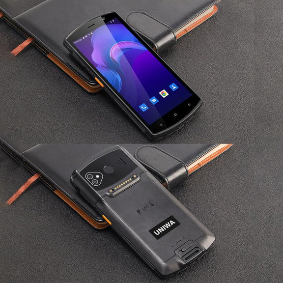 UNIWA V7S PDA Barcode Scanner Rugged Phone, 4GB+64GB, 5.7 inch Android 12 Mediatek MT6762 Octa Core, NFC, Network: 4G, Plug:AU Plug(Black)