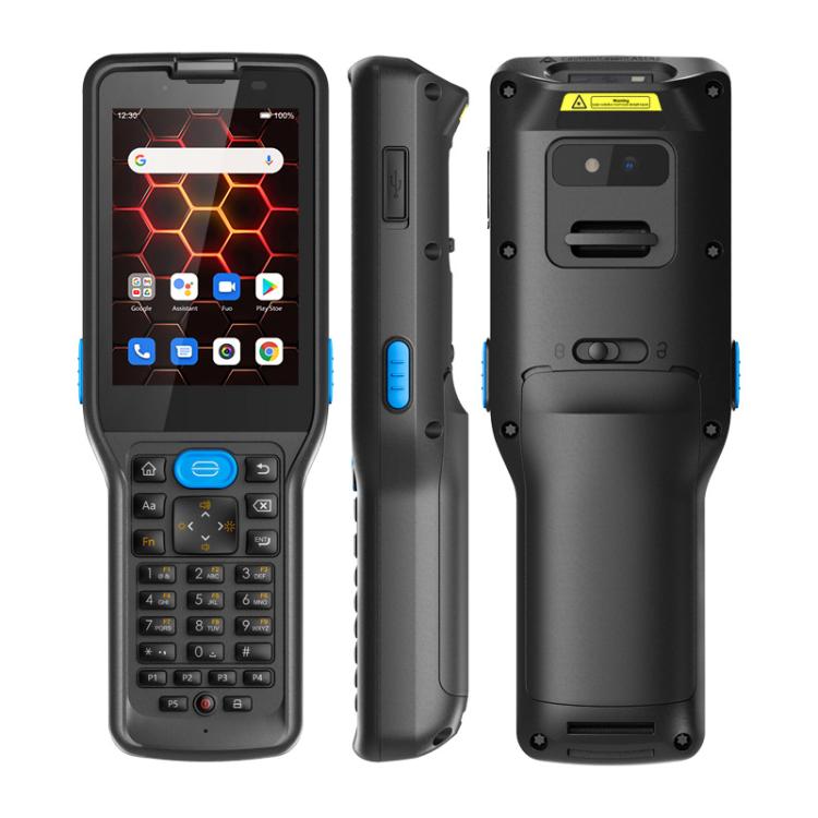 UNIWA V350 Handheld Rugged 2D Barcode Scanner, 4GB+64GB, 3.5 inch Android 12 Mediatek MT6761 Quad Core, T9 Keyboard, NFC, Network: 4G, Plug:US Plug(Black)