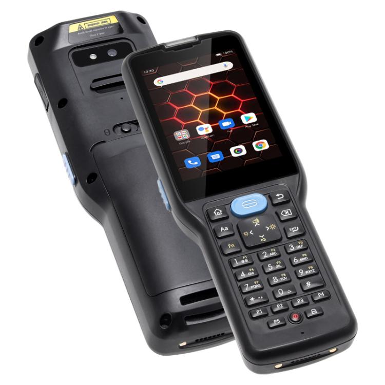 UNIWA V350 Handheld Rugged 2D Barcode Scanner, 4GB+64GB, 3.5 inch Android 12 Mediatek MT6761 Quad Core, T9 Keyboard, NFC, Network: 4G, Plug:EU Plug(Black)