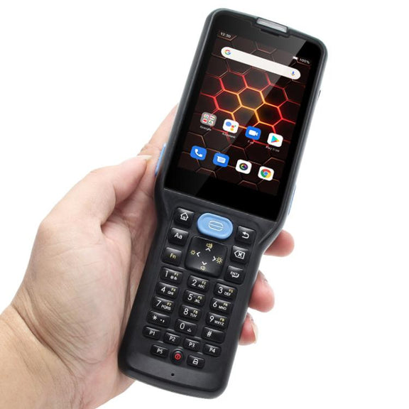 UNIWA V350 Handheld Rugged 2D Barcode Scanner, 4GB+64GB, 3.5 inch Android 12 Mediatek MT6761 Quad Core, T9 Keyboard, NFC, Network: 4G, Plug:US Plug(Black)