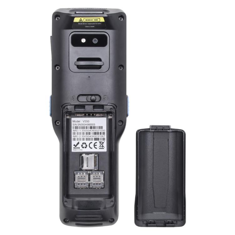 UNIWA V350 Handheld Rugged 2D Barcode Scanner, 4GB+64GB, 3.5 inch Android 12 Mediatek MT6761 Quad Core, T9 Keyboard, NFC, Network: 4G, Plug:AU Plug(Black)