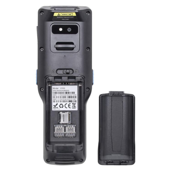 UNIWA V350 Handheld Rugged 2D Barcode Scanner, 4GB+64GB, 3.5 inch Android 12 Mediatek MT6761 Quad Core, T9 Keyboard, NFC, Network: 4G, Plug:EU Plug(Black)